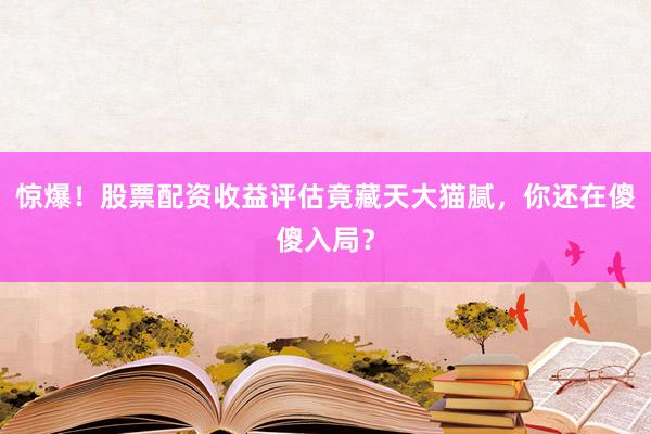 惊爆！股票配资收益评估竟藏天大猫腻，你还在傻傻入局？