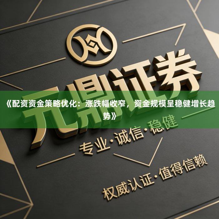 《配资资金策略优化：涨跌幅收窄，资金规模呈稳健增长趋势》