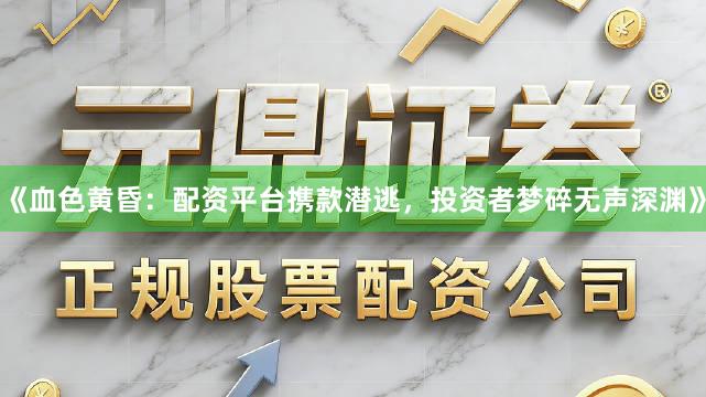 《血色黄昏：配资平台携款潜逃，投资者梦碎无声深渊》