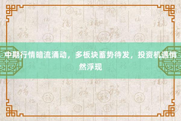 中期行情暗流涌动，多板块蓄势待发，投资机遇悄然浮现