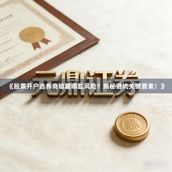 《股票开户选券商暗藏哪些风险？揭秘避坑关键要素！》