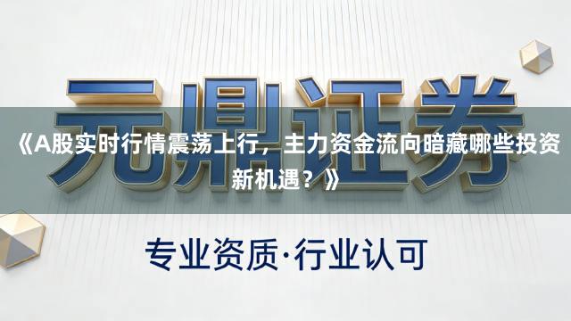 《A股实时行情震荡上行，主力资金流向暗藏哪些投资新机遇？》